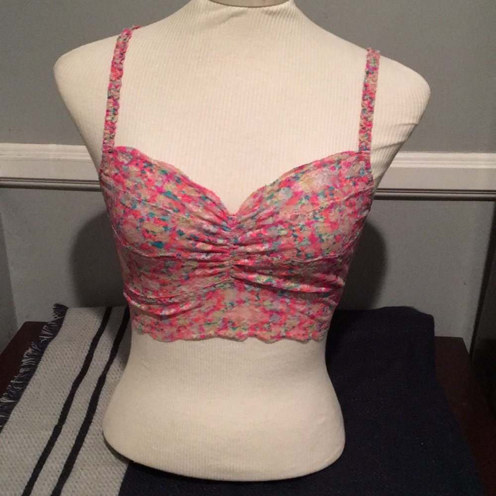 Pink speckled bralette